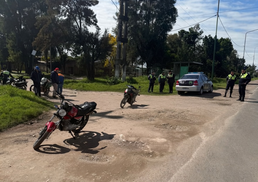 Una nena de 5 años que era llevada en moto por su abuelo resultó herida al chocar contra otro rodado similar